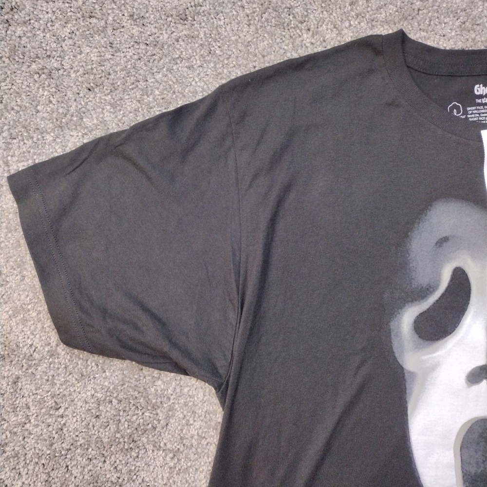 NEW Ghost Face T Shirt Men's Size XL The ICON of Halloween Black Tee Scream Face - Picture 5 of 13